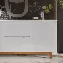 Buffet Aparador para Sala de Jantar 163cm Flow Branco - EJ Móveis