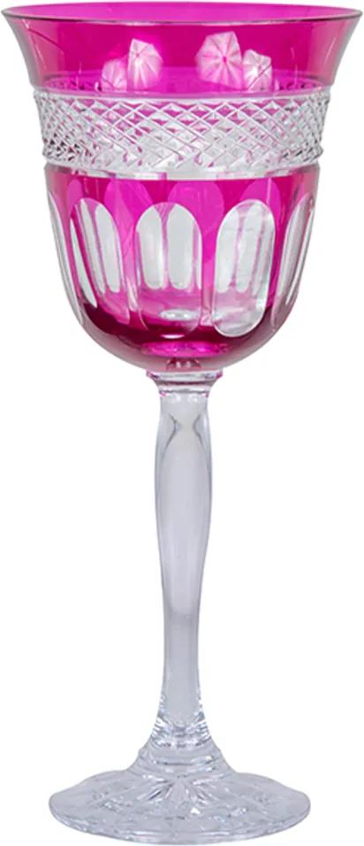 Taça de cristal Lodz para Água de 220 ml – Rosa