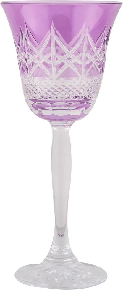Taça de Cristal Lodz para Vinho de 170 ml - Lilás Primavera
