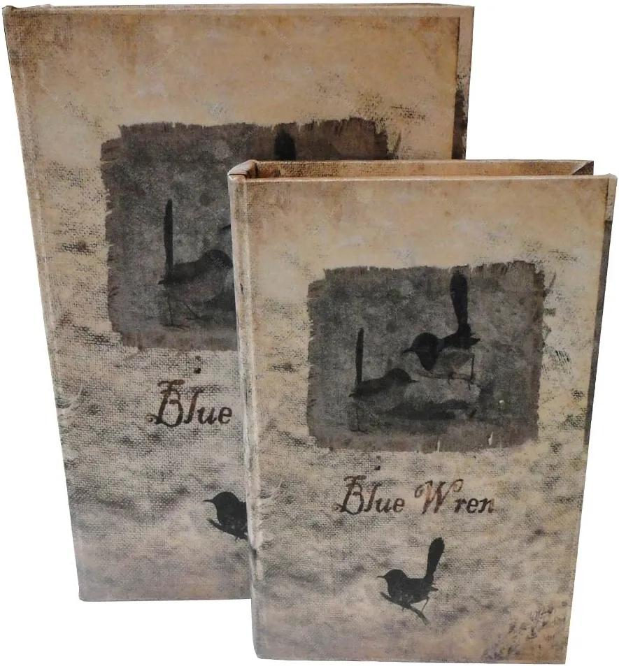 Conjunto Book Box 2 Peças Birds Oldway - 33x22 cm