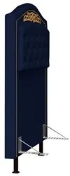 Cabeceira Cama Box Solteiro 90cm com Tachas Imperial Veludo J02 Azul -