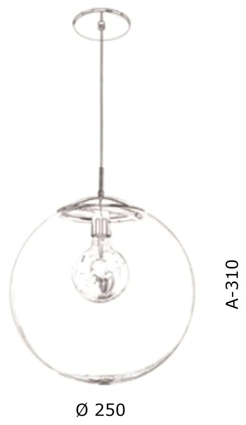 Pendente Globo Fechado Ø25X31Cm Metal E Globo Ø25Cm 01Xe27 |Old Artisa... (COBRE FOSCO, CLEAR (TRANSPARENTE))