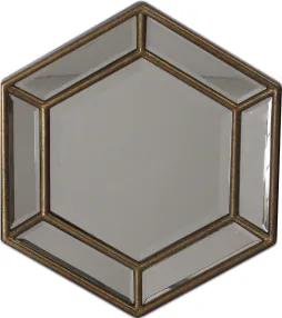 Espelho Clássico Lapidado Folheado à Ouro 35 cm x 40 cm