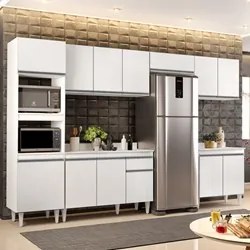 Cozinha Modulada 6 Módulos Composição 8 Branco - Lumil Móveis