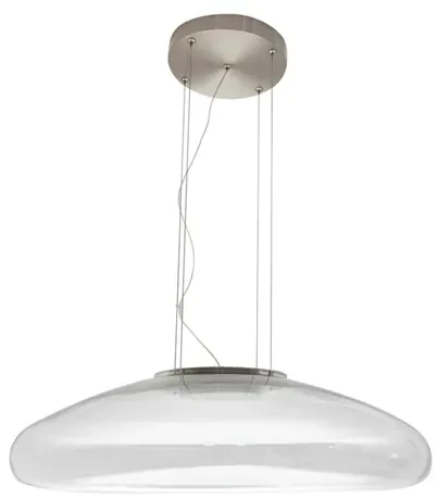 Pendente Led Vidro Metal Niquel 18w 3000k Mati