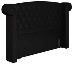 Cabeceira Cama Box Queen 160cm Provença P02 Sintético Preto - Mpozenat