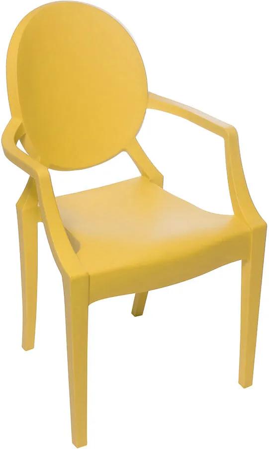 Cadeira Invisible Infantil com Braço - Amarela