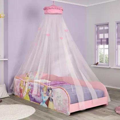 Cama Infantil Princesas Disney Plus Dossel Teto Rosa - Pura Magia