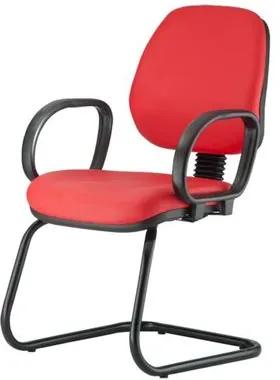 Cadeira Corporate Executiva cor Vermelho com Base Skim - 43943 Sun House