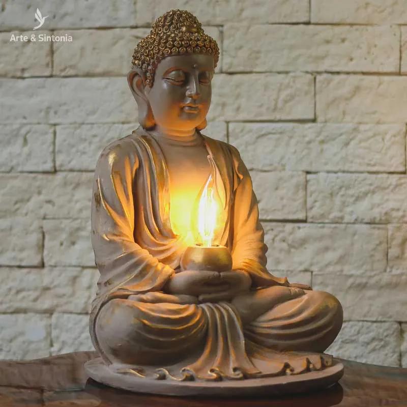 Luminária Buda Zen em Marmorite
