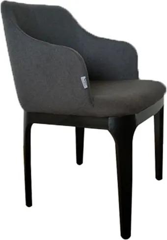 Cadeira Belfast C/Braço em Metal e Madeira Cinza