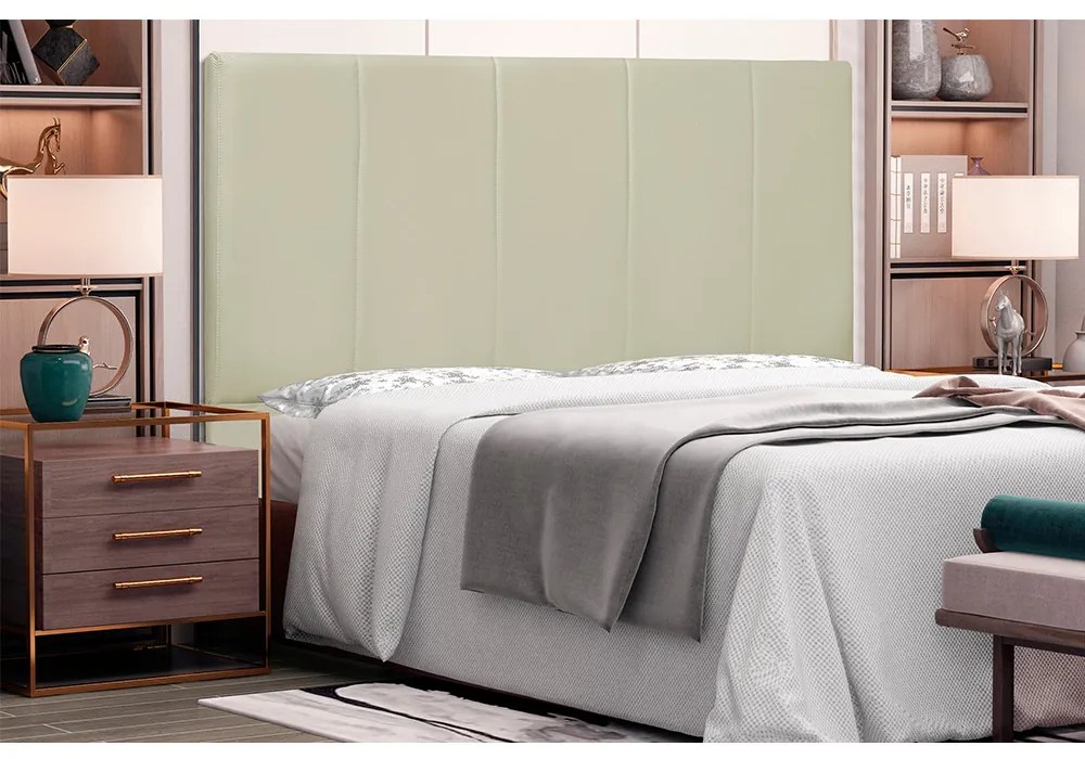 Cabeceira Arizona Para Cama Box Casal 140 cm Corino Bege - D'Rossi