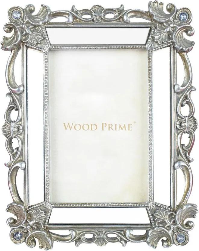 Porta-Retrato Espelhado Aramado 10x15 Prata - Wood Prime 35313