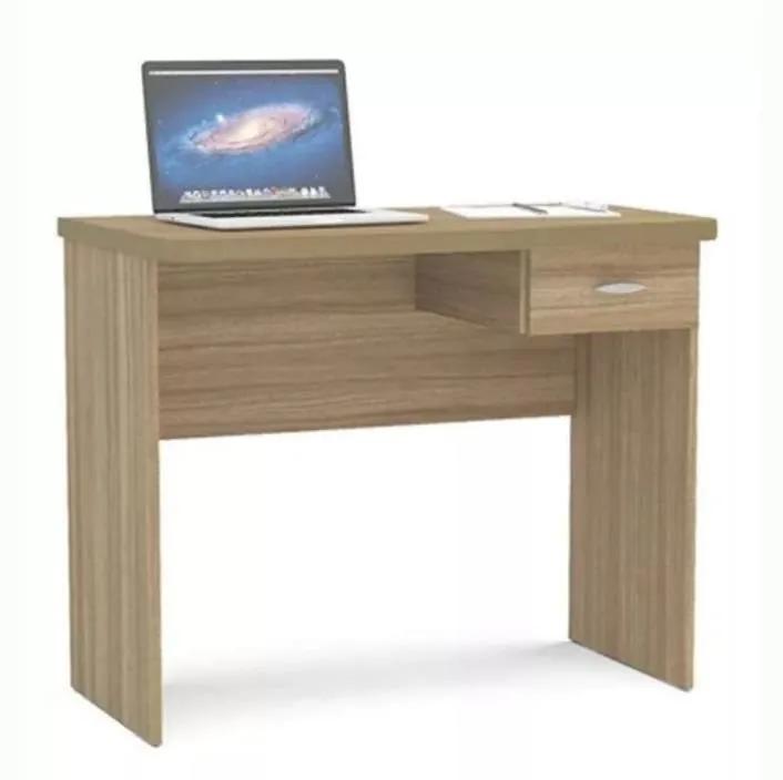 Mesa Escrivaninha Para Computador Com 1 Gaveta Castanho