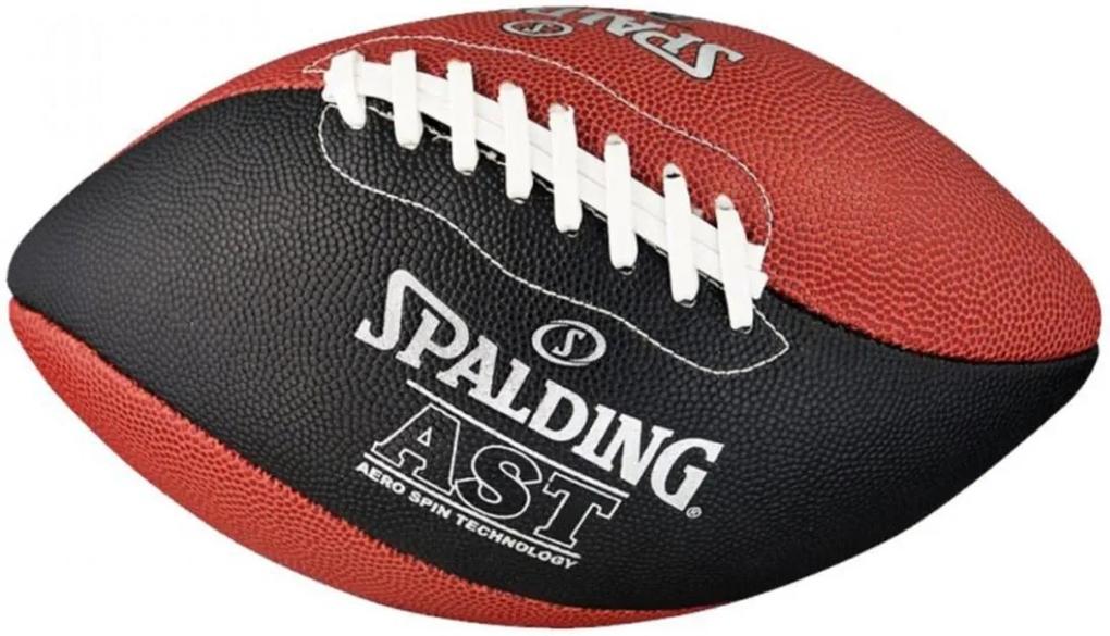 Bola de Futebol Americano Spalding - AST Spiral - Microfibra - Preto/ Marrom