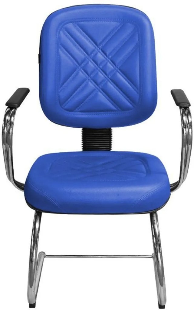 Cadeira Pethiflex PD-05SCBC Couro Azul