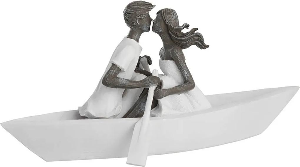 Escultura Udecor Casal No Barco 31x12x15cm