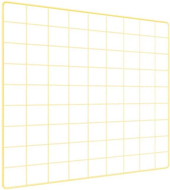 Memory Board Quadro de Fotos Amarelo - 45cm x 45cm + 6 Mini Prendedores
