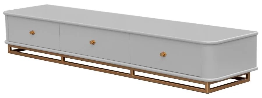 Rack Curve G - Branco c/ Detalhes Dourado Soleil  Kleiner