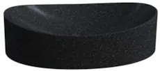 Cuba Pia Para Banheiro Oval Canoa 46cm Tânia C08 Preto Granit - Mpozen