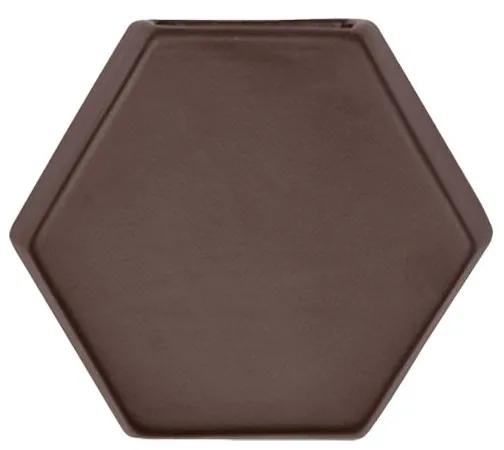 Vaso de Parede Hexagonal Chocolate - NT 44950