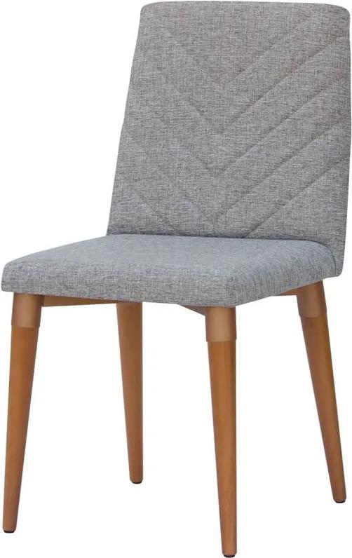 Cadeira de Jantar Seymor Linho Marrom  - Wood Prime PV 32690