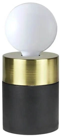 Luminaria De Mesa Metal Concreto Tint - PRETO DOURADO