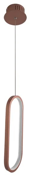 Pendente Led Aluminio 16W 3000K Hoop - COBRE