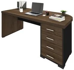 Mesa para Escritório 4 Gavetas Lado Direito 180cm Tamburato Executiva