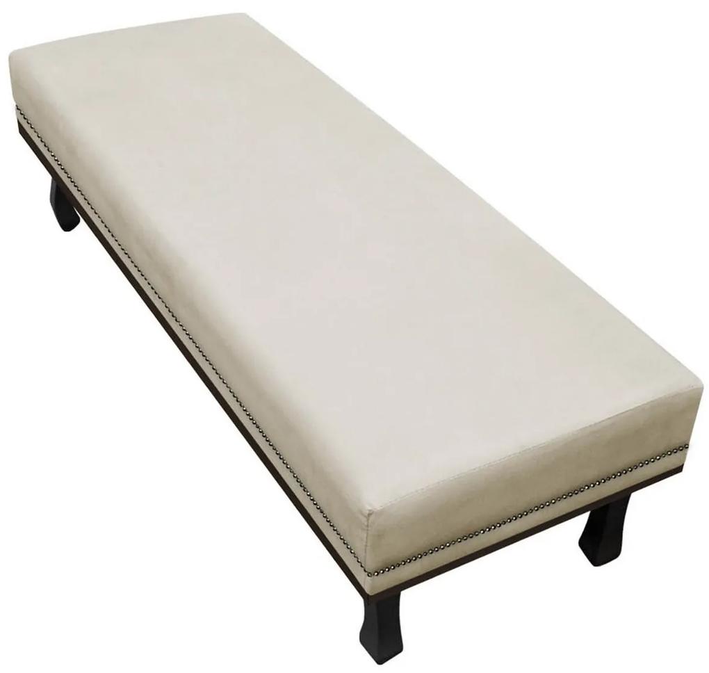 Calçadeira Solteiro Orlando P02 90 cm para cama Box Linho - ADJ Decor