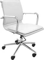 Cadeira Office Baixo Galícia C/Base Cromada Branco