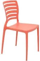 Cadeira Tramontina Sofia Rosa Coral sem Braços Encosto Vazado Horizontal em Polipropileno e Fibra de Vidro Tramontina 92237160