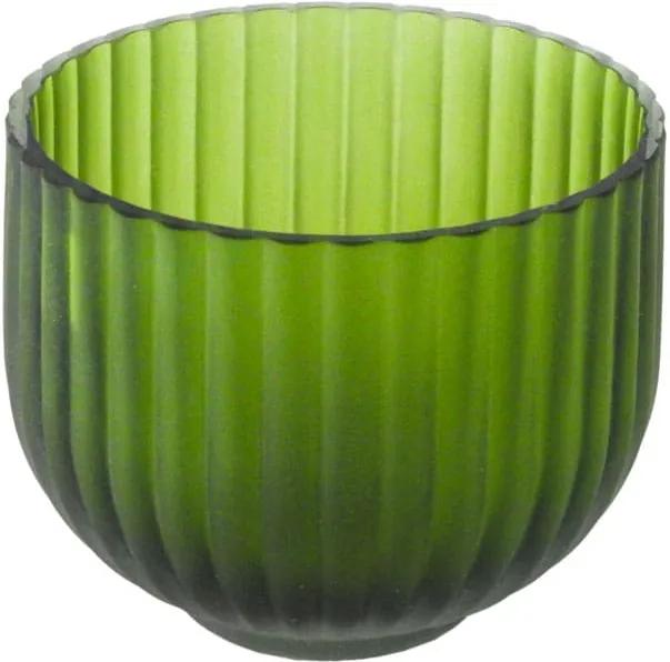 Vaso Decorativo em Vidro na Cor Verde - 10x11cm