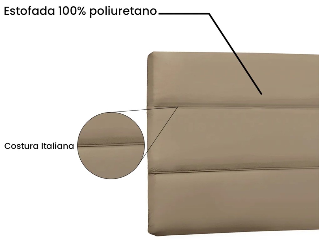 Painel Cama Casal Nubia SPZ 140cm Suede