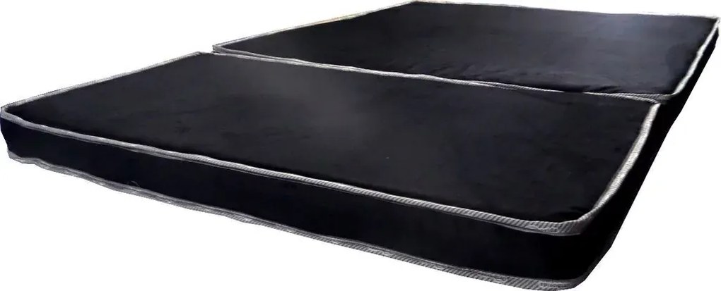 Puff Multifuncional Banco Colch�O Casal 188X128Cm Suede (Preto)