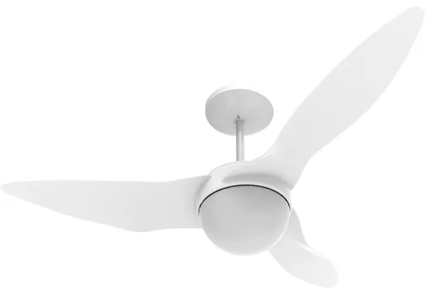 Ventilador De Teto Metal Vidro Branco 220v Terral