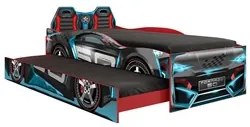 Bicama Infantil Carro Brilha no Escuro 100%MDF Twister P13 Vermelho -