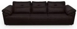Sofá Retrátil 3 Lugares Para Sala 297cm Dijon Couro Bordô S07 - Mpozen