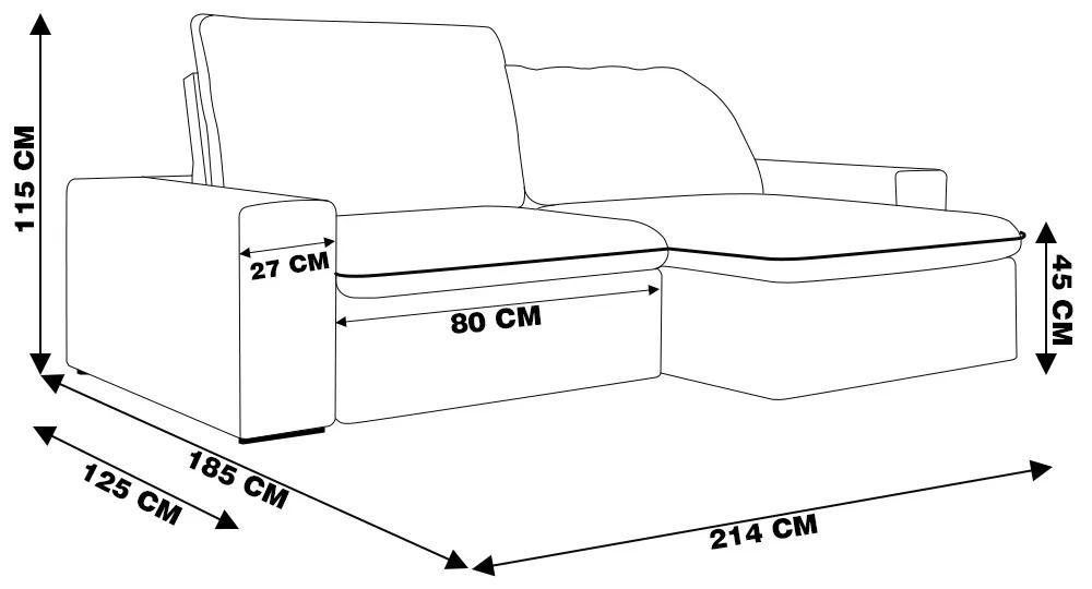 Sofá Retrátil 214 cm Sala de Estar Gabi Suede Rosê G52 - Gran Belo