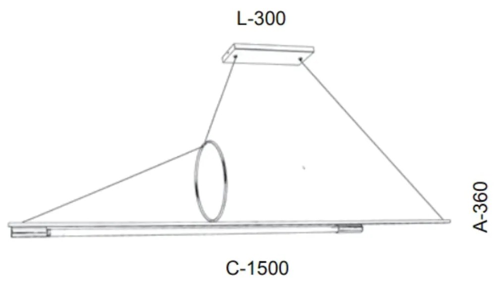 Pendente Retangular Para Tubular T8 60Cm 110X26X31Cm |Old Artisan Pd-5... (BRANCO / DOURADO BRILHO)