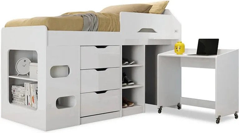 Cama Sleep Castro C/ 3 Gavetas 100% MDF Branco