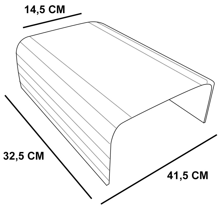 Bandeja Esteira para Braço de Sofá Porta Copo Reto Amarelo 5x 41,5 cm - Drossi