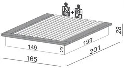 Cama Casal Queen em Madeira 100% MDF TW22 Off White - Dalla Costa