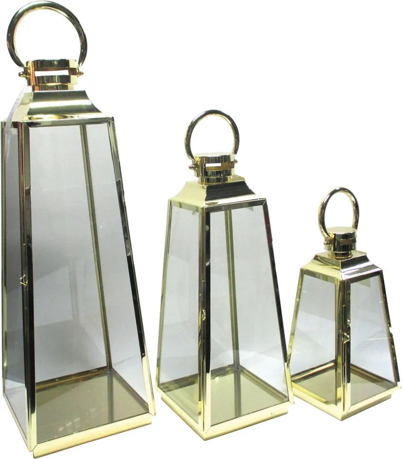 lanterna decorativa CLARIDADE metal e vidro 3pçs Ilunato WI0029