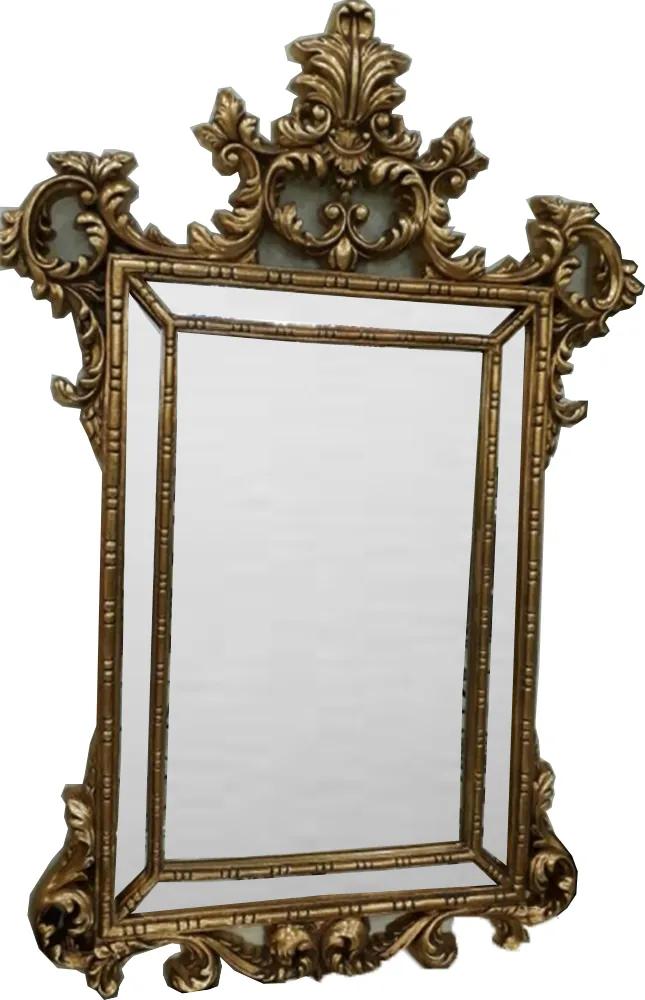 Espelho em Moldura Dourada Clássica Estilo Luis XV