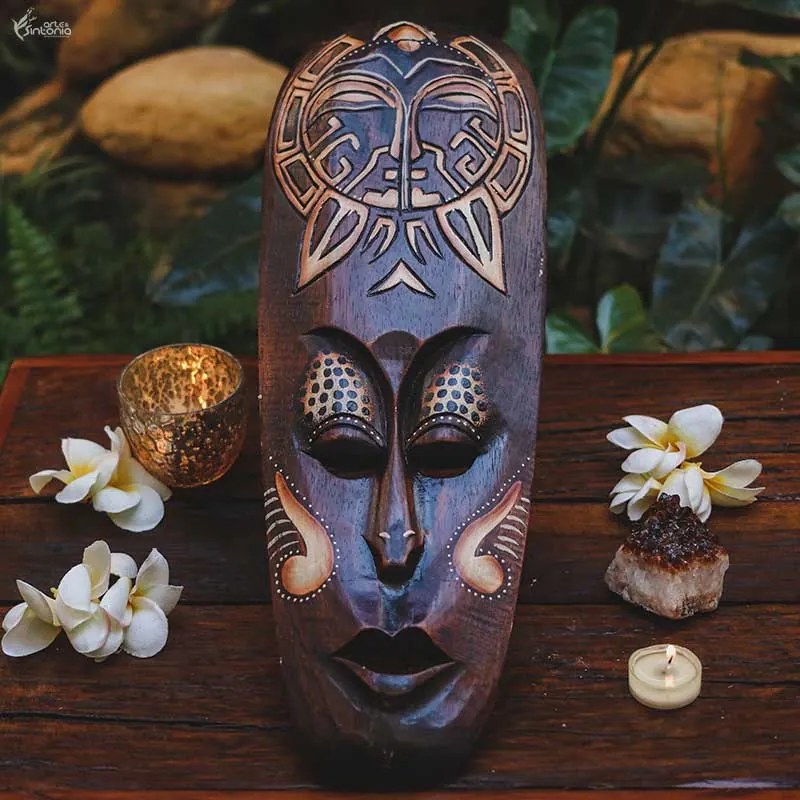 Máscara Decorativa Sol Tribal Bali