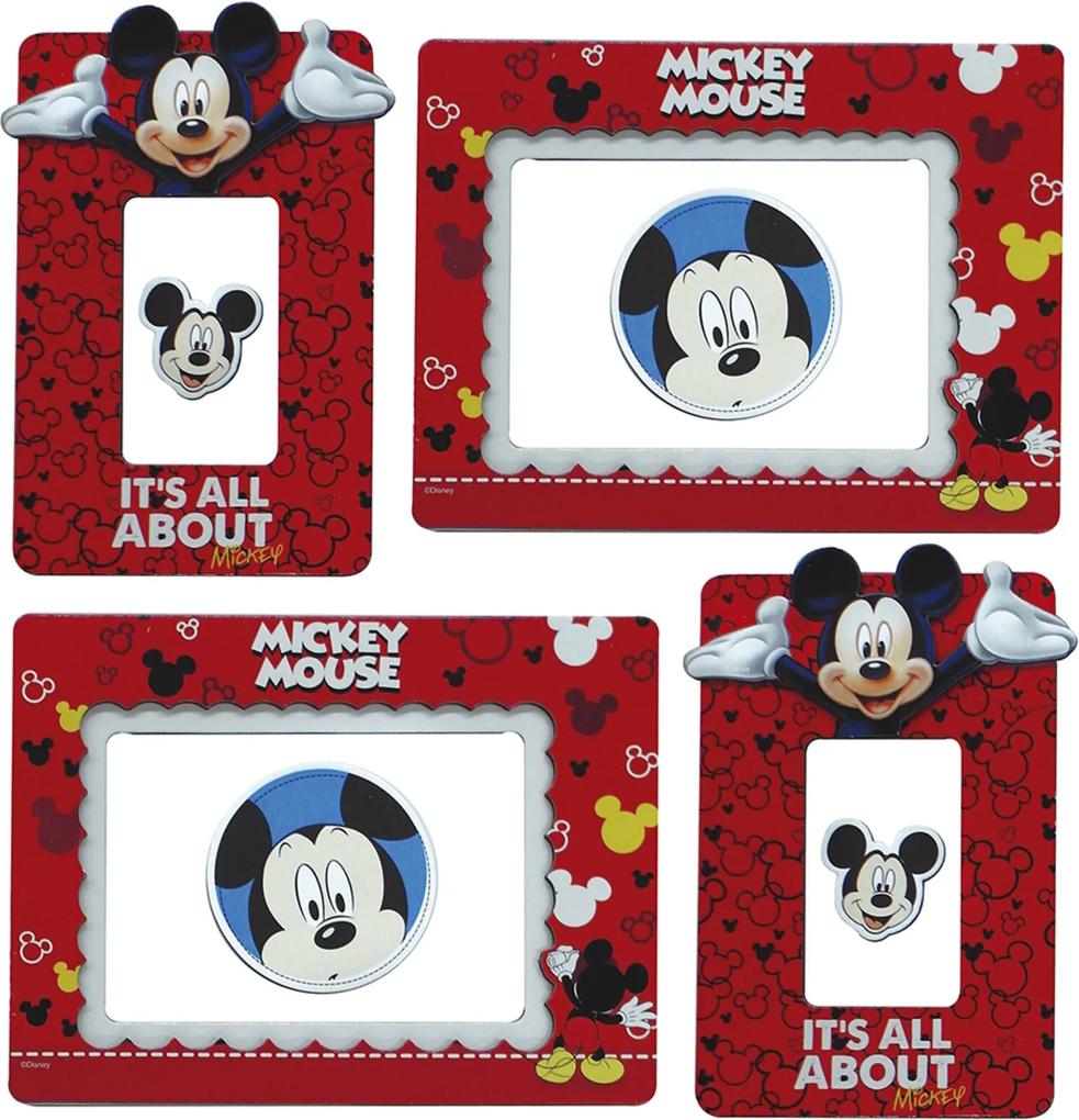 Adesivo porta retrato Minas de Presentes Mickey - Disney Vermelho