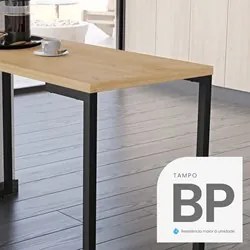 Conjunto Mesa de Cozinha Prattica Industrial 90cm e 2 Cadeiras Eames F