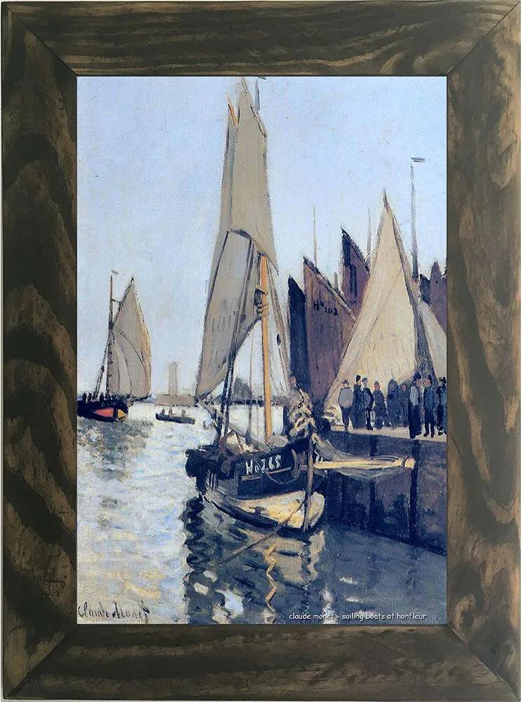 Quadro Decorativo A4 Sailing Boats at Honfleur - Claude Monet Cosi Dimora