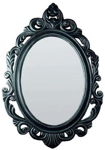 Espelho Oval Prata Envelhecida 50x77x25 cm
